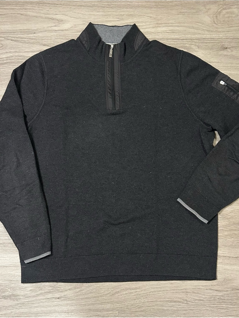 Tommy Bahama Men's Half-Zip Knit Sweater - Black